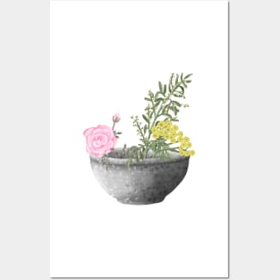 Herbs in A Bowl Posters and Art